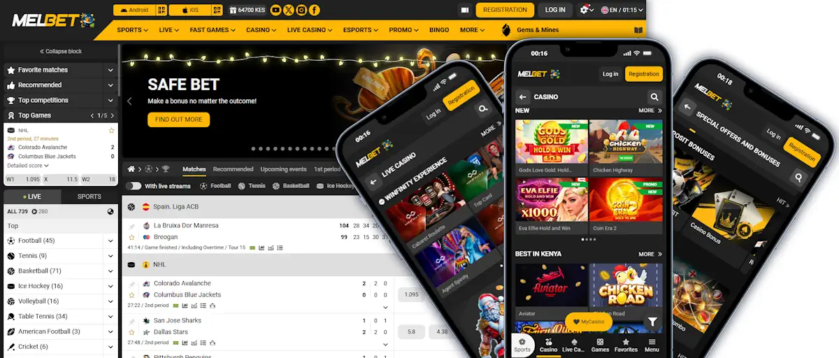 Melbet Casino and Sportsbook Screenshot